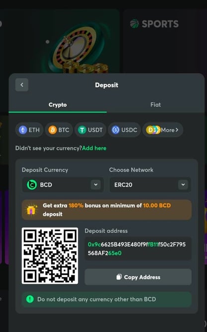 BC Game Deposit  Crypto